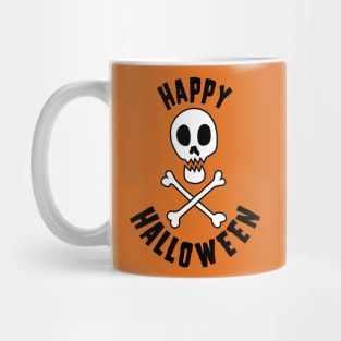 Happy Halloween Skull and Crossbones Mug